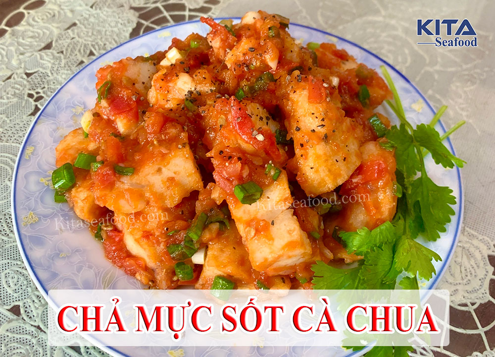 chả mực sốt cà chua