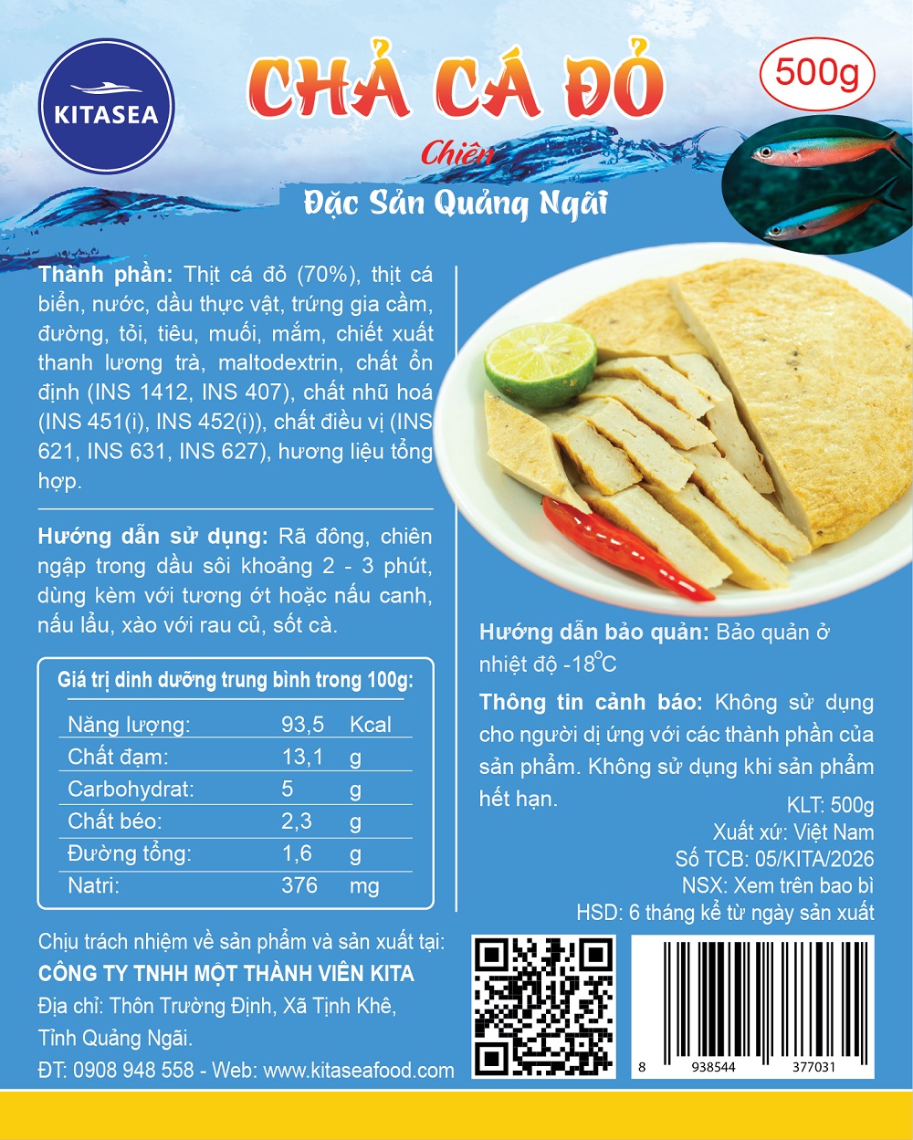 NHÃN CHẢ CÁ ĐỎ CHIÊN